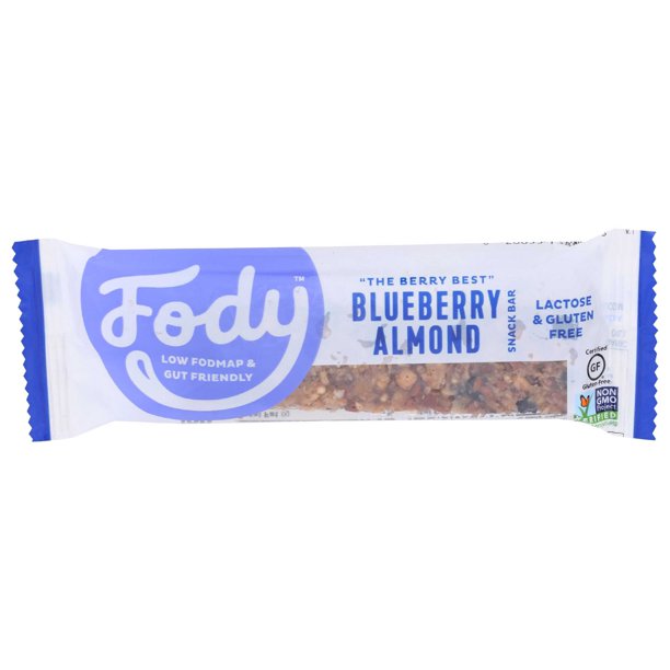 Fody Blueberry Almond Snack Bar, 1.41 Ounce | Pack of 12 - Plan-txs