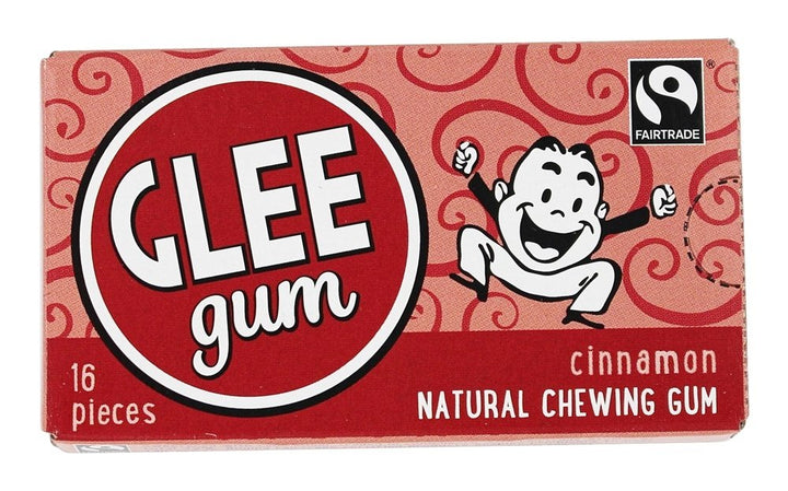 GLEE GUM: All Natural Chewing Gum Cinnamon, 16 Pc | Pack of 12 - Plan-txs