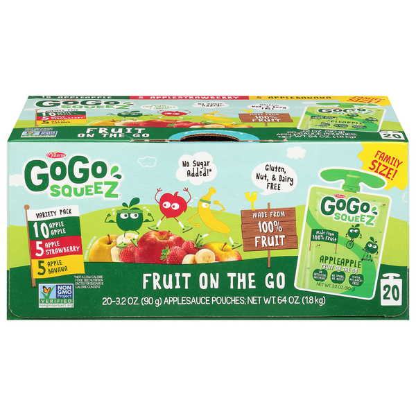 GoGo SqueeZ Applesauce on the Go - 64oz 20ct
 | Pack of 2 - Plan-txs