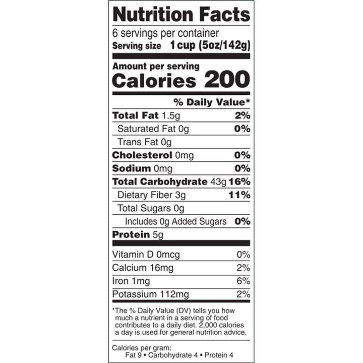 838869018016 - grain trust steamed brown rice nutrition