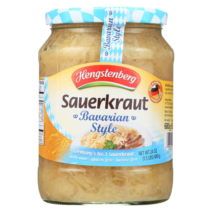 Hengstenberg Sauerkraut Bavarian Style 24 Oz | Pack of 12 - Plan-txs