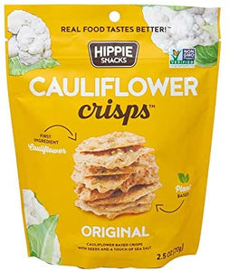 Hippie Snacks - Cauliflower Crisps Original, 2.5 Oz | Pack of 8