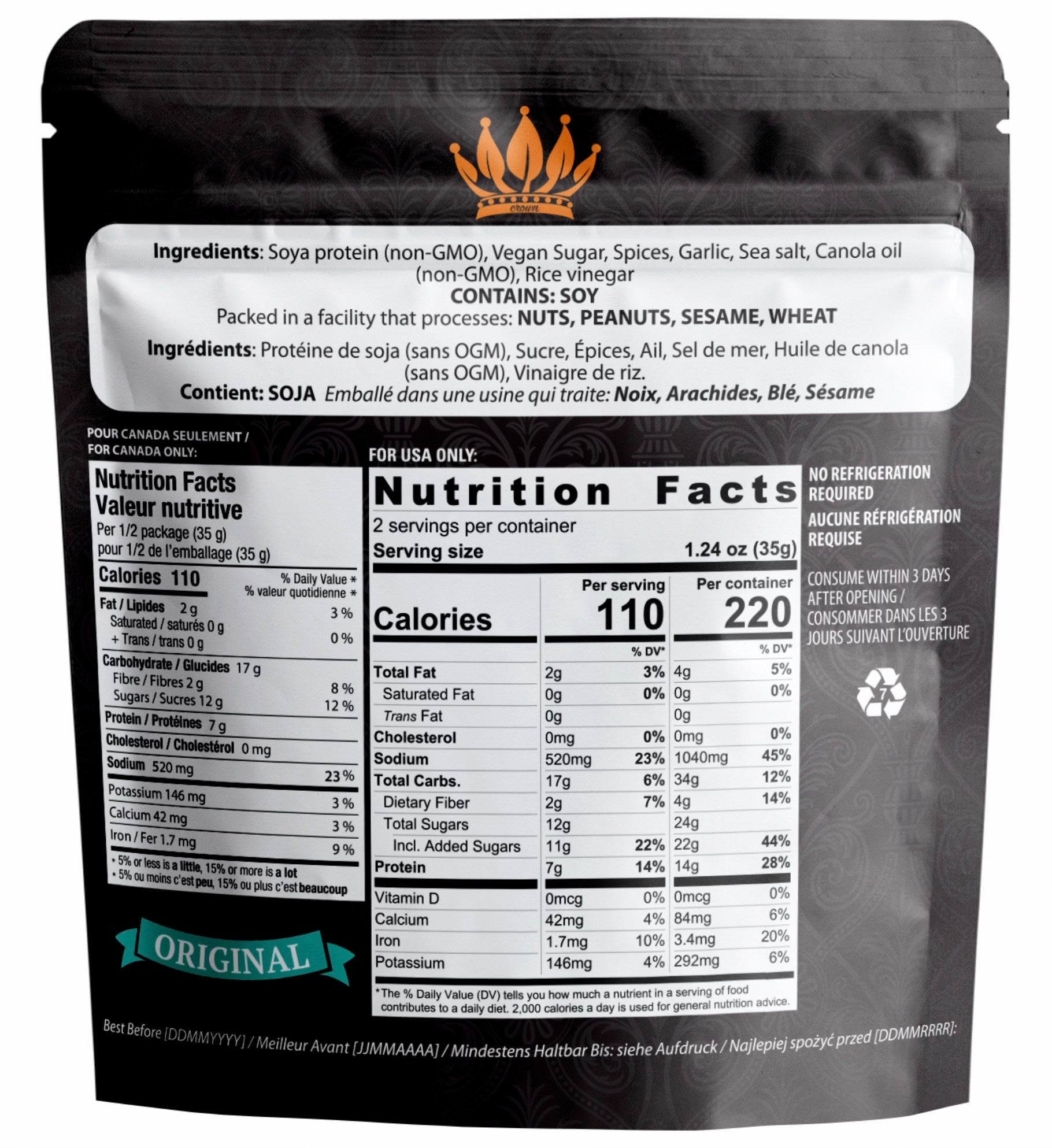 Noble Jerky - Vegan Jerky Original, 2.47oz - Plan-txs