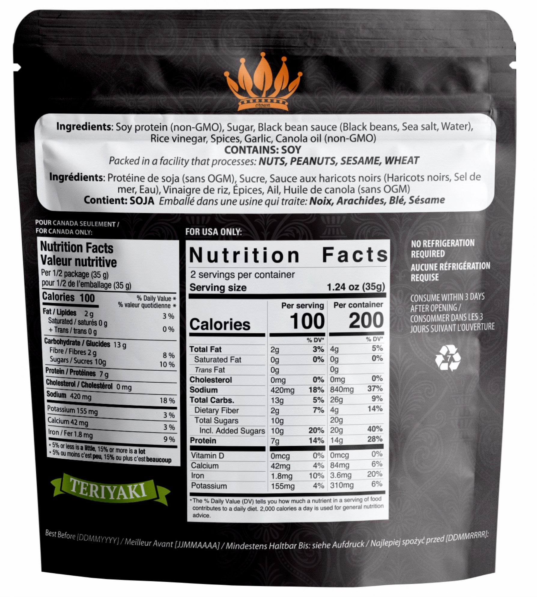 Noble Jerky - Vegan Jerky Teriyaki, 2.47oz - Plan-txs