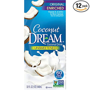 DREAM - Original Unsweetened Coconut Dream Drink 32oz | Pack of 6