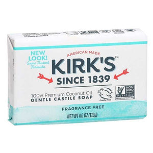 Kirk's - Gentle Castile Bar Soap Fragrance Free Pack of 1