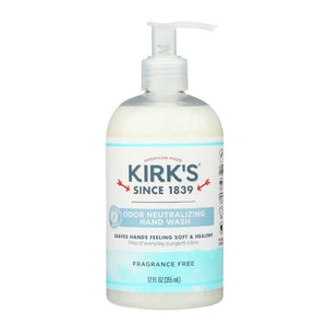 Kirk's - Odor Neutralizing Hand Soap Fragrance Free, 12 fl oz | Pack of 1
