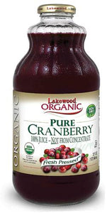 Lakewood Premium Pure Fruit Juice Pressed Cranberry 32 Fl Oz
 | Pack of 6