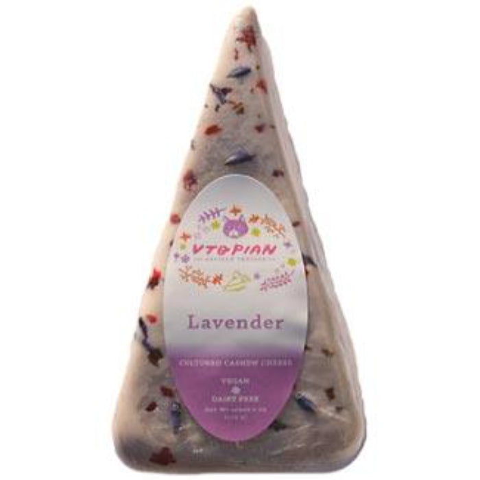 Vtopian - Cultured Cashew Cheese Wedge Lavender Cheese, 6oz