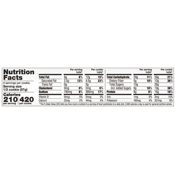 Lenny & Larry's - Complete Cookie Oatmeal Raisin, 4oz - back