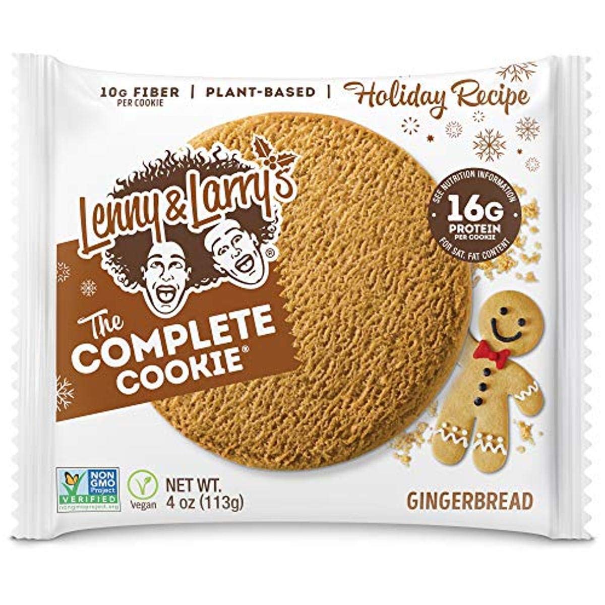 Lenny & Larry's The Complete Cookie, Gingerbread, 4 oz.
 | Pack of 12 - Plan-txs
