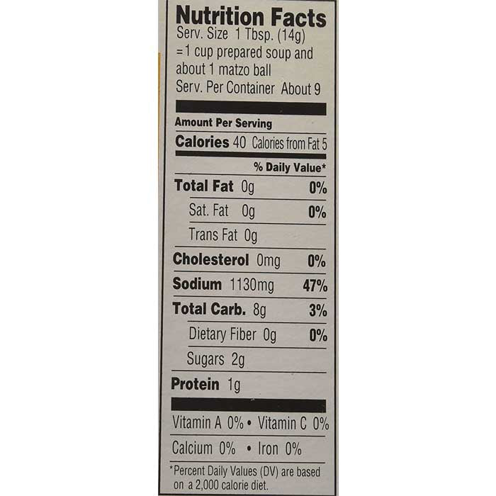 Manischewitz - Matzo Ball & Soup Mix, 4.5oz - back