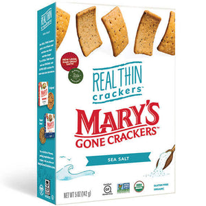 Mary's Gone Crackers - Real Thin Crackers Sea Salt, 5 Oz | Pack of 6