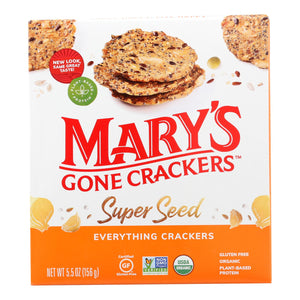 Mary's Gone Crackers - Super Seed Crackers Everything, 5.5 Oz | Pack of 6