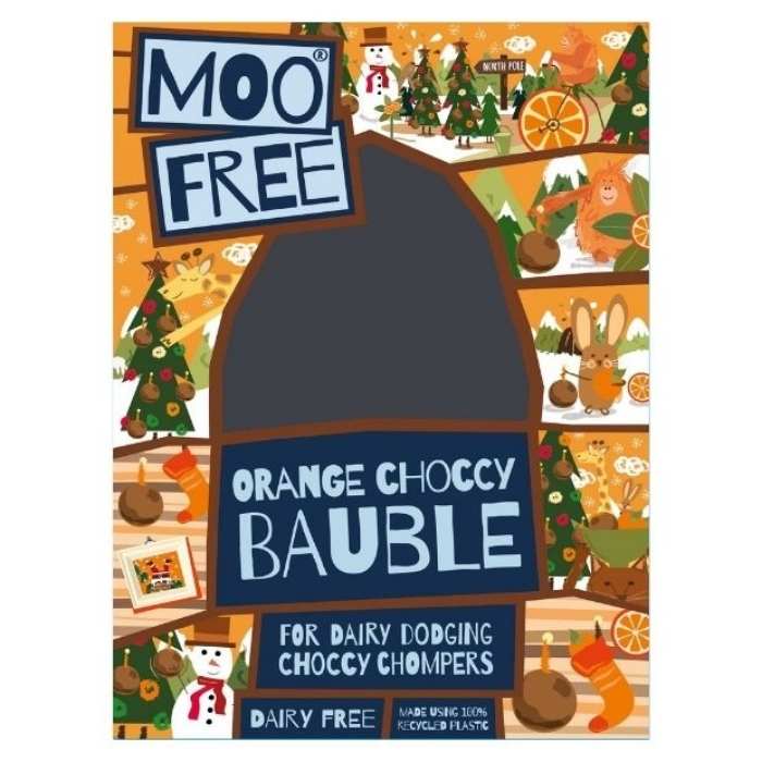Moo Free - Orange Choccy Bauble, 80g - front