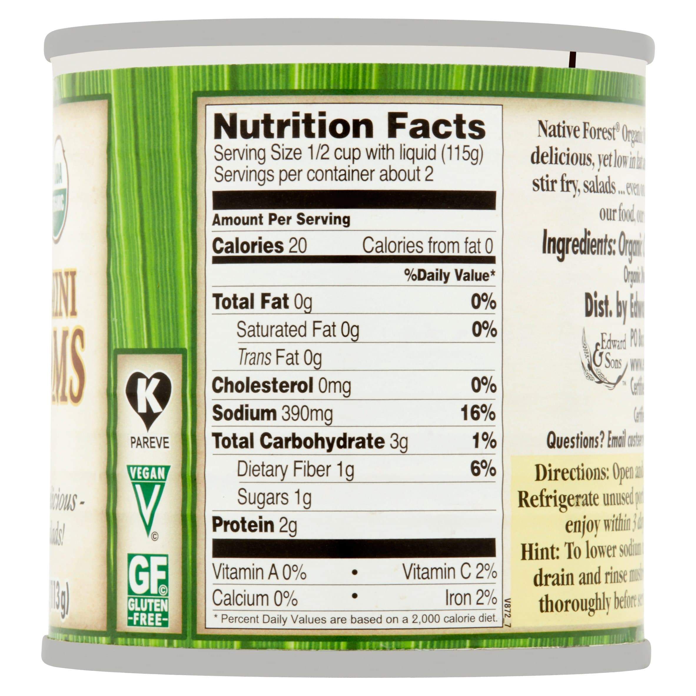 Native Forest-Mushroom Crimini Sliced, 4 oz pack of 2