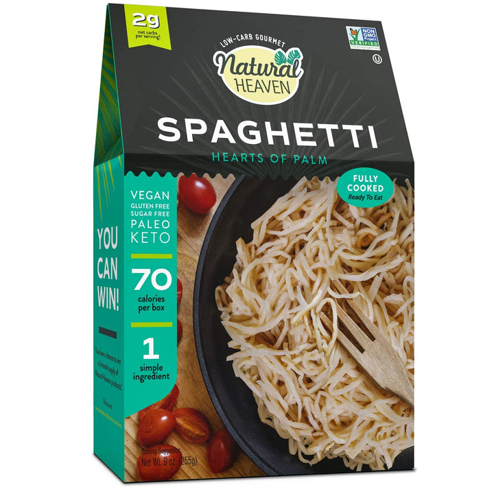 Natural Heaven, Hearts of Palm, Spaghetti, 9 oz | Pack of 6 - Plan-txs