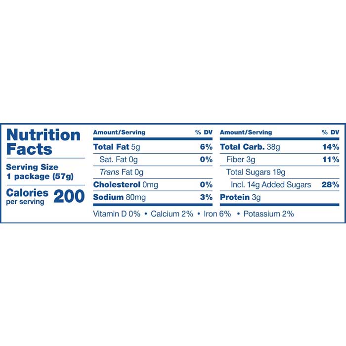 Nature's Bakery - Fig Bar - Blueberry, 6-Pack - back