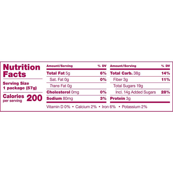 Nature's Bakery - Fig Bar - Raspberry, 6-Pack - back