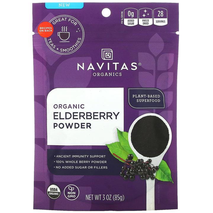 Navitas Organics, Organic Elderberry Powder, 3 oz  | Pack of 6 - Plan-txs