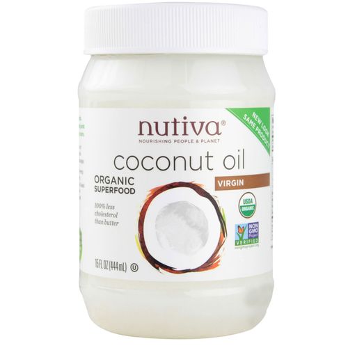 Nutiva, Organic Extra Virgin Coconut Oil, 15 fl oz - Plan-txs