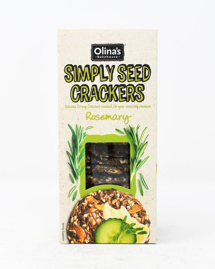 OLINAS BAKEHOUSE Rosemary Simply Seed Crackers, 2.8 oz
 | Pack of 12 - Plan-txs