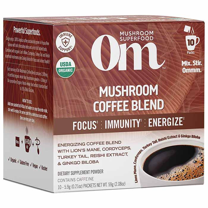 Om Mushroom Superfood - Mushroom Coffee Blend, 10 Sachets