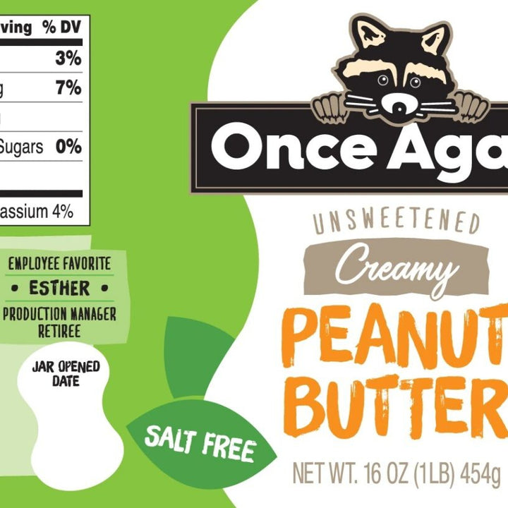 Once Again-Unsweetened Creamy Peanut Butter