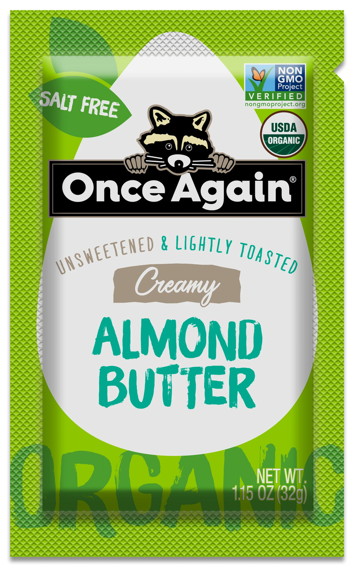 Once Again Creamy Almond Butter Organic Squeeze Pack, 1.15 oz | Pack of 10 - Plan-txs