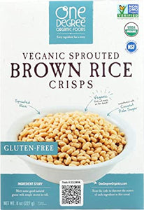 One Degree Organic Foods - Crisps Brown Rice Veganic Sprouted, 8 Oz | Pack of 6