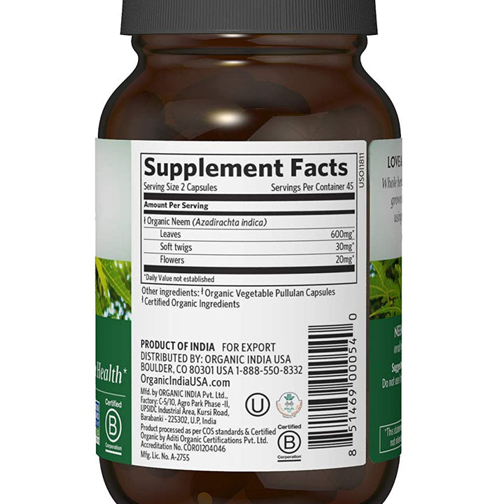 Organic India-Neem, 90 count