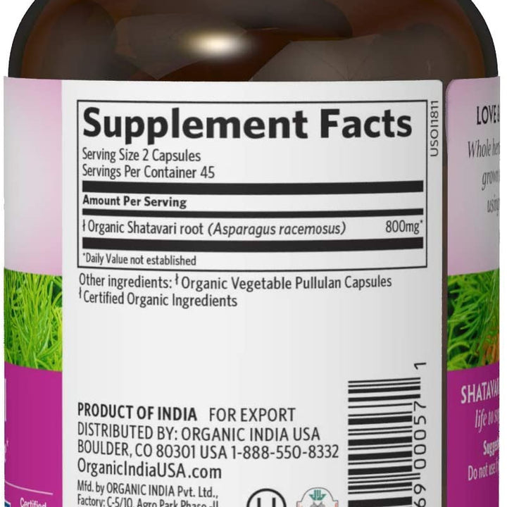 Organic India-Shatavari, 90 count