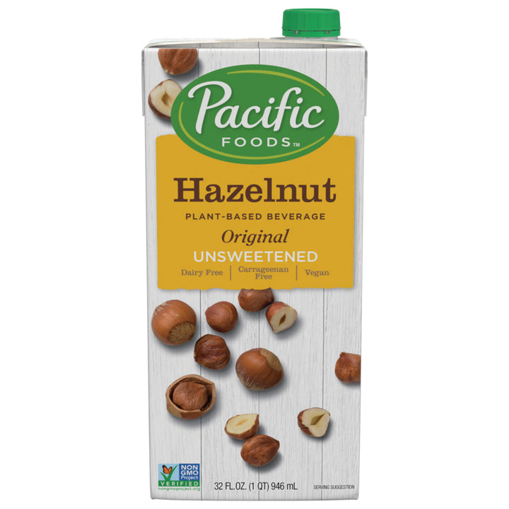 Pacific Foods Unsweetened Original Hazelnut, 32 Fl Oz
 | Pack of 6 - Plan-txs