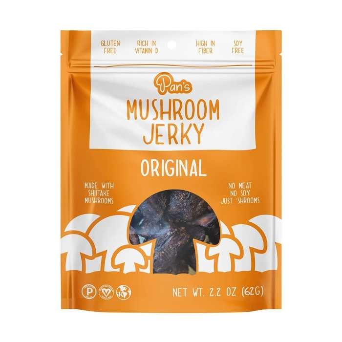 Pan's Mushroom Jerky - Original Mushroom Jerky, 2.2oz - Front