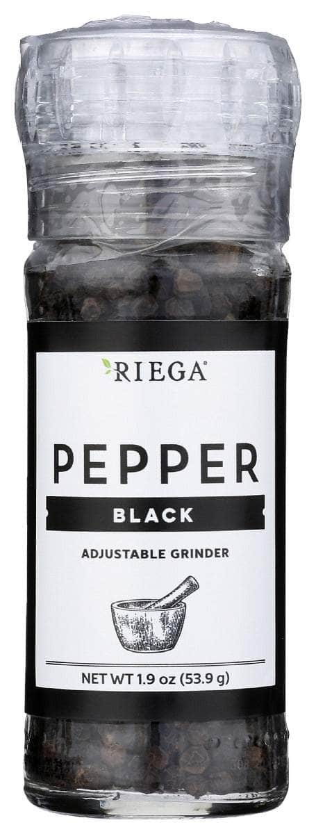 RIEGA Black Pepper Adjustable Grinder, 1.9 oz | Pack of 8 - Plan-txs