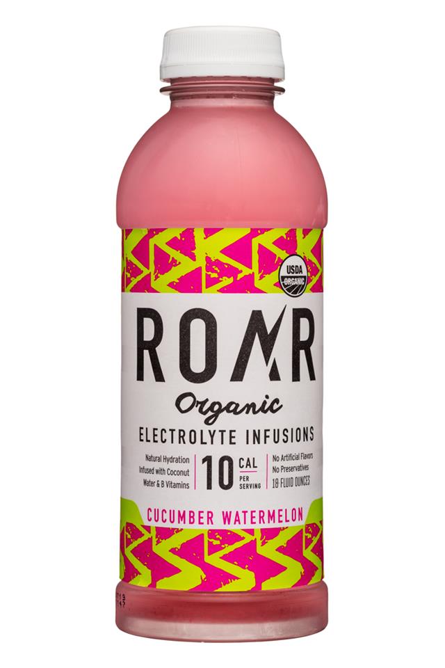 ROAR BEVERAGES Bev Cucumbr Watermln Organic, 18 fo | Pack of 12 - Plan-txs