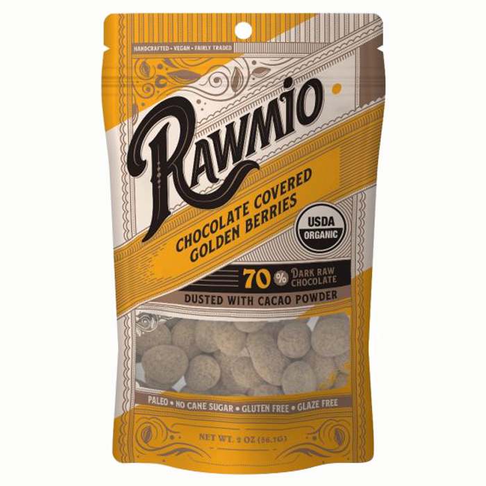 Rawmio - Chocolate Covered Golden Berries , 2 oz