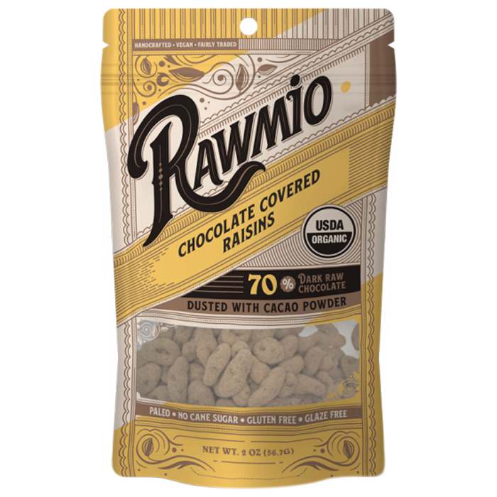 Rawmio - Chocolate Covered Golden Raisins, 2oz