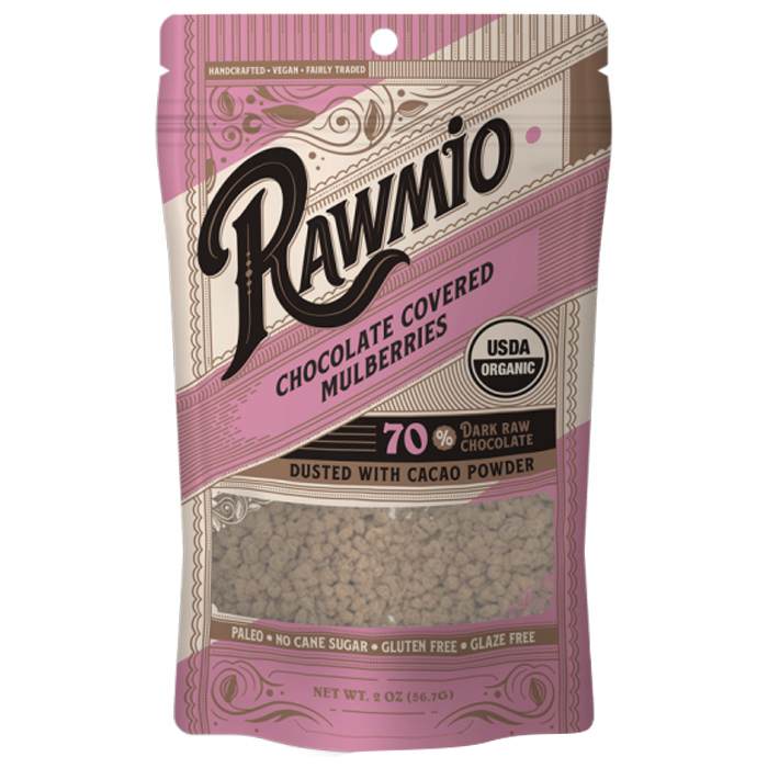 Rawmio - Chocolate Covered Mulberries , 2oz