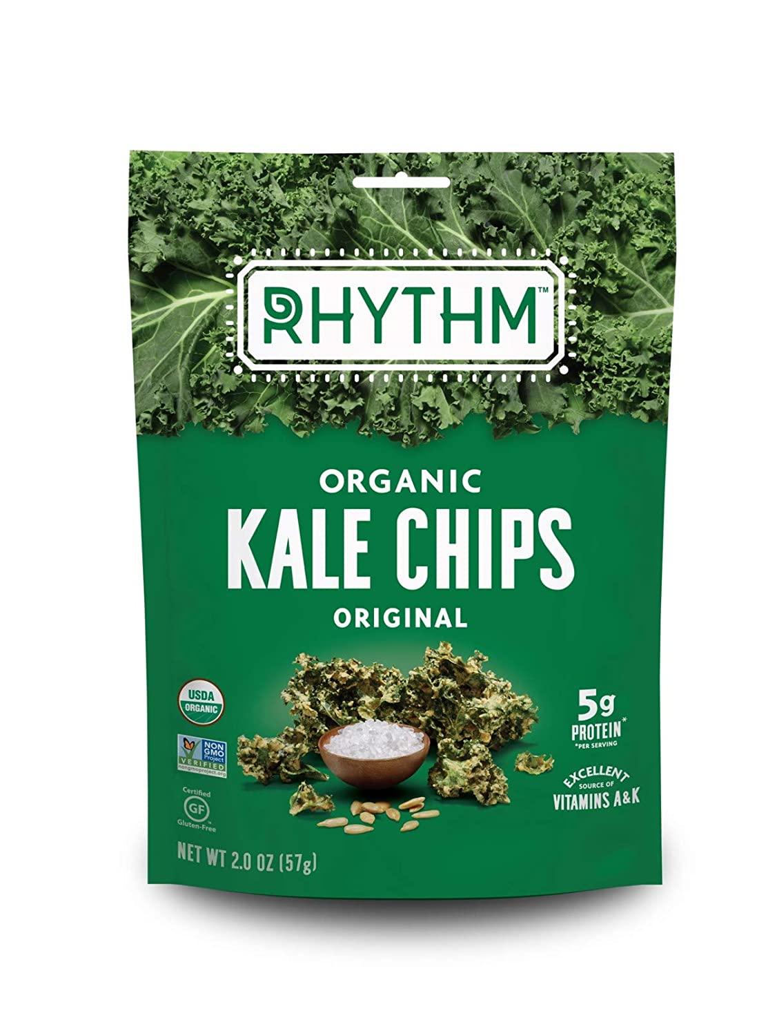 Rhythm Superfoods, Organic Kale Chips, Original, 2 oz
 | Pack of 12 - Plan-txs