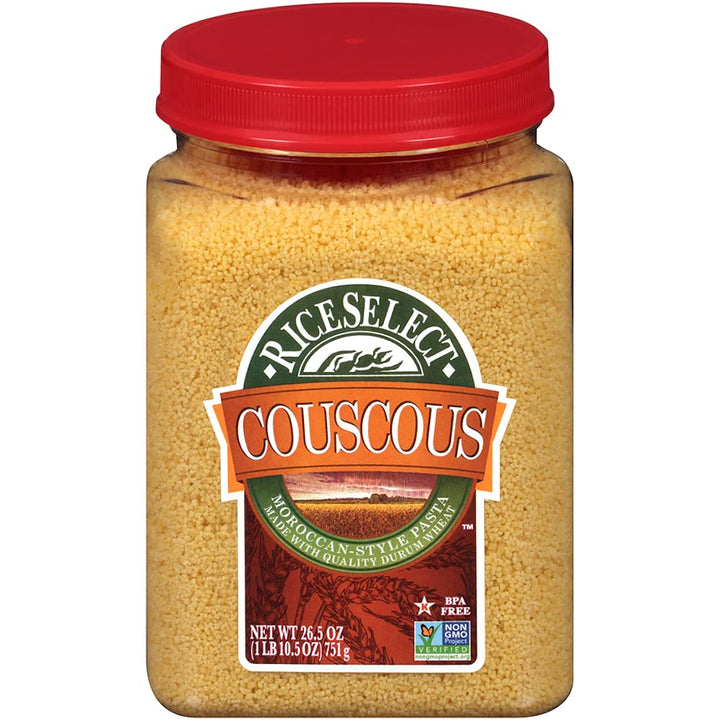 Rice Select Couscous Original Pasta, 26.5 oz Jar  | Pack of 4 - Plan-txs