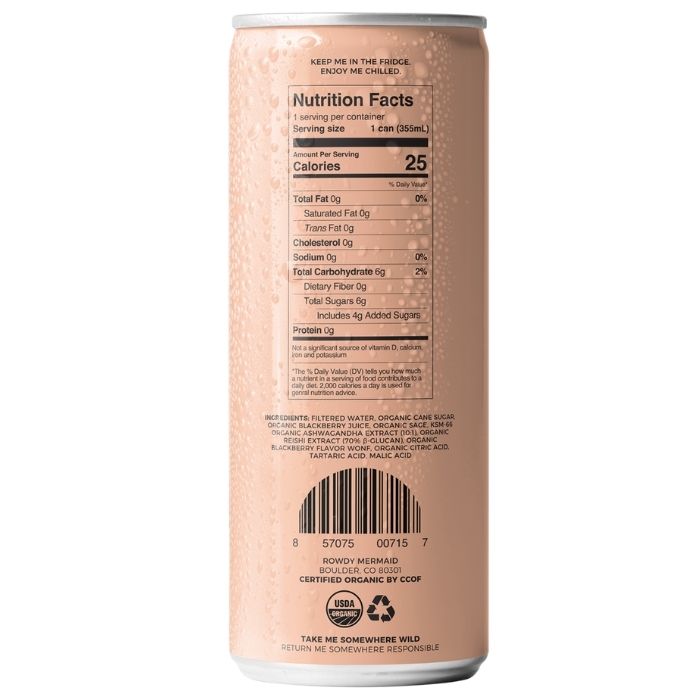 Rowdy Mermaid- Adaptonic Ashwagandha Blackberry - Nutrition Facts