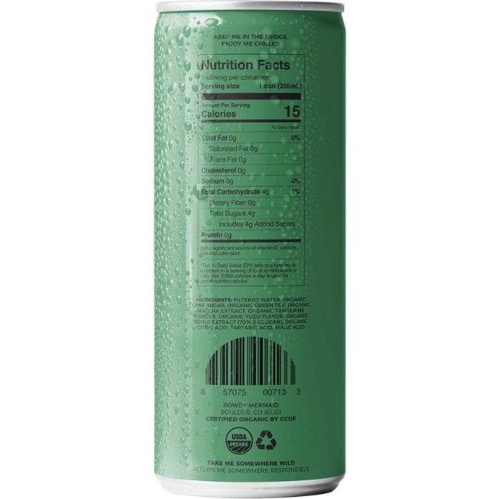Rowdy Mermaid - Adaptonic Matcha Yuzu - Nutrition Facts