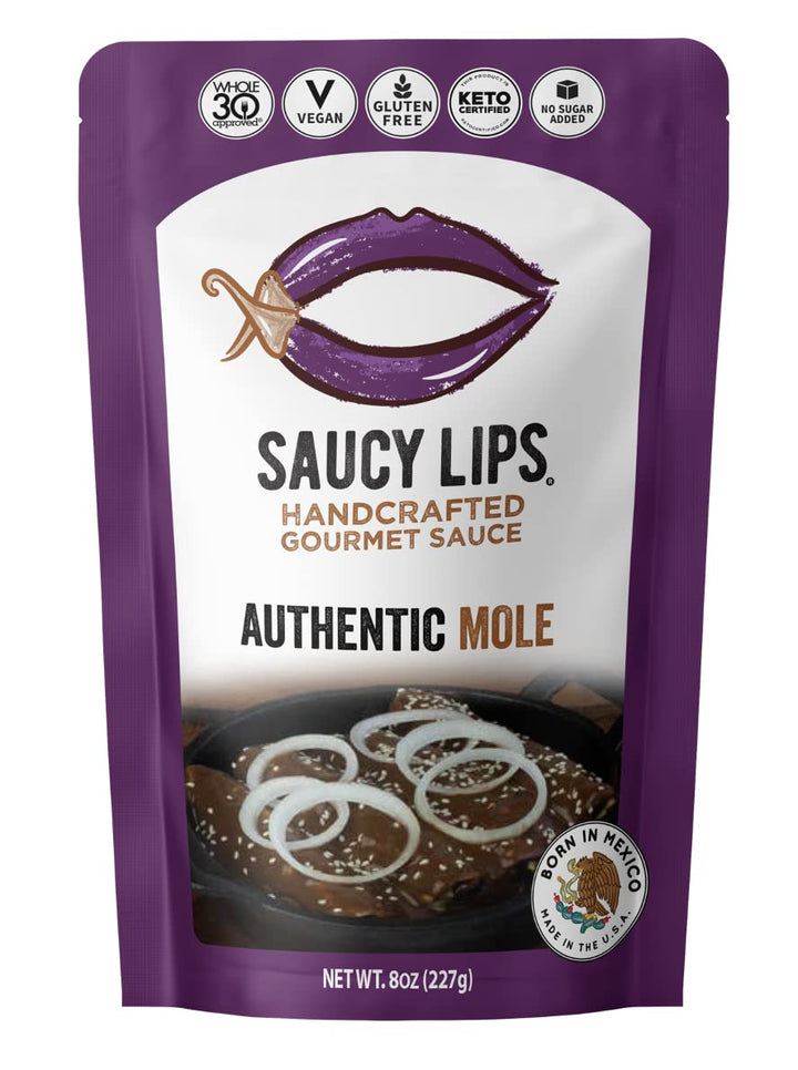 Saucy Lips: Authentic Mole Sauce , 8 Oz
 | Pack of 6 - Plan-txs
