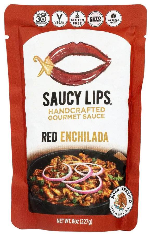 Saucy Lips Red Enchilada Sauce, 8 OZ | Pack of 6 - Plan-txs