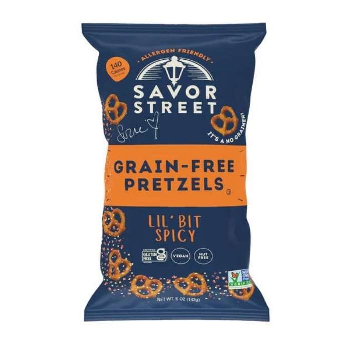 Savor By Suzie - Grain-Free Pretzels Lil' Bit Spicy (5oz) - front