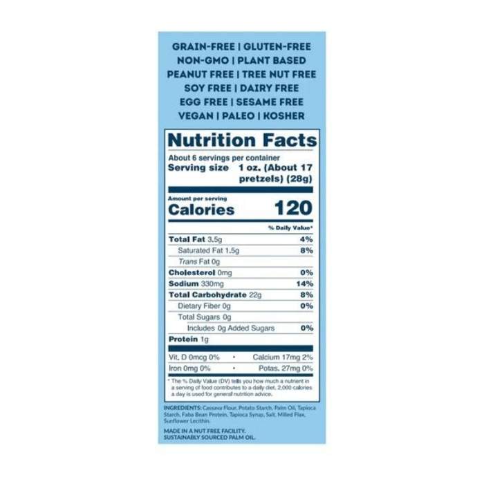 Savor By Suzie - Grain-Free Pretzels Sea Salt (6.5oz) - back