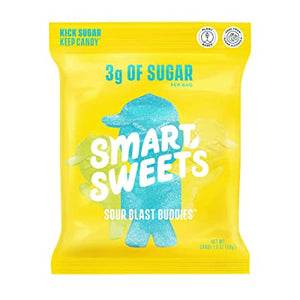 SmartSweets - Sour Blast Buddies, Berry, Blue Raspberry, Lime, Lemon, Orange, 1.8 oz | Pack of 12