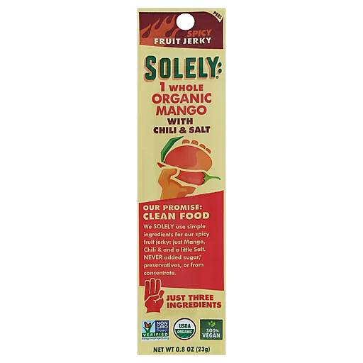 Solely Mango with Chili & Salt Spicy Fruit Jerky, 0.8 Oz | Pack of 12 - Plan-txs