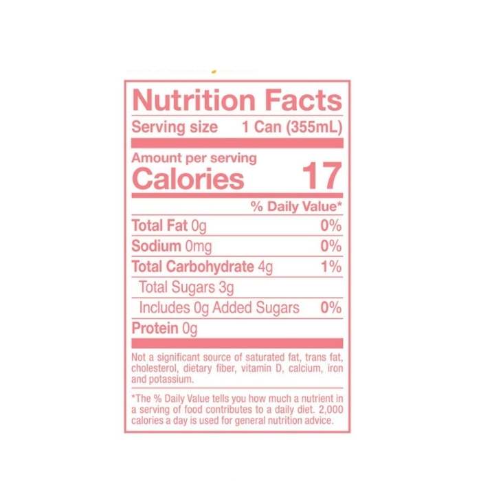 Spindrift - Fruit-Flavored Sparkling Grapefruit, 8x12 fl oz - nutrition facts